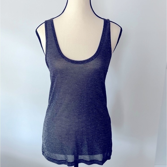 Rag & Bone Silver Metallic Tank Top - Picture 1 of 13